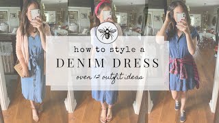 How To Style A Denim Dress  12 Outfit Ideas  Country Styling [upl. by Ause]