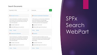 SPFx  Custom Search WebPart with Animation [upl. by Claybourne]