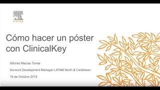 Cómo hacer un póster científico con ClinicalKey [upl. by Silbahc]