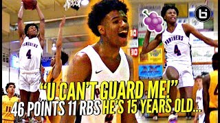 AMERICA WE HAVE A PROBLEM 15 YO Jalen Green SPAZZES OUT w 46 POINTS Against TOUGH Cali Team [upl. by Alrick]