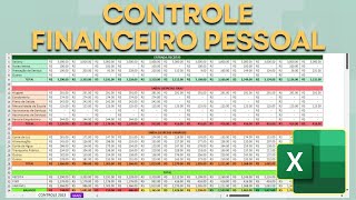 Planilha de Controle Financeiro Pessoal  Baixar Grátis  Planilha de Gastos Mensais Excel [upl. by Ybot]