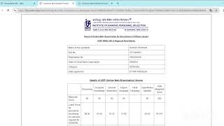 MY RRB PO MAINS 2024 SCORECARD 🙁😑 I whats Next sbi rrb ibps [upl. by Lyreb661]