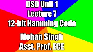 DSD L7 12bit Hamming Code Generation and Error detection [upl. by Missie]