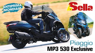 Piaggio MP3 530 Exclusive model year 2022 prova su strada [upl. by Aihsek]