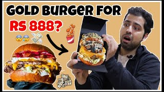 I Only Ate Louis Burger 🍔 For 24 Hours  Gold Burger for Rs 888😨😰  Most Expensive Burger 💴 [upl. by Ujawernalo424]