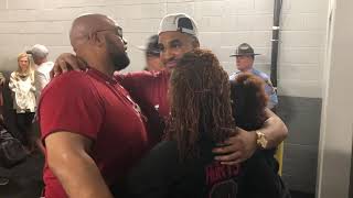 Jalen Hurts gets emotional with family after SEC Championship game [upl. by Mcdowell]