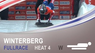 Winterberg  Womens Skeleton Heat 4 World Championships 2015  FIBT Official [upl. by Ciredor]