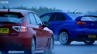 Mitsubishi Evo vs Subaru Impreza  Top Gear  BBC [upl. by Landers221]