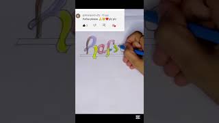 HAFSA Name art 🎨🎭learnwithfk drawing artist art [upl. by Tezile]