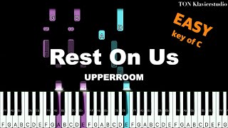 🎹UPPERROOM  Rest On Us  Sheet Music Key of C  EASY Piano Cover Tutorial🎹 [upl. by Sacha]