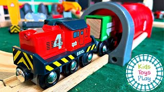 BRIO World Huge Toy Train Railway Track Build [upl. by Teahan]