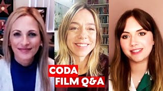 CODA with Director Siân Heder Marlee Matlin amp Emilia Jones  Film Q amp A [upl. by Eecyaj]