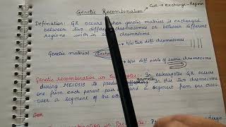 Genetic recombination part 1 [upl. by Esra]