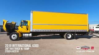 Used Box Trucks For Sale Texas  2018 International 4300 26ft Box w Step Bumper  Stock 42010 [upl. by Janifer]