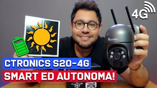 TELECAMERA di SORVEGLIANZA AUTONOMA con SIM e Pannello Solare  Ctronics S204G [upl. by Yoc15]