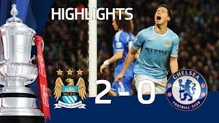 Manchester City vs Chelsea 20 Jovetic and Nasri  FA Cup 5th Round goals amp highlights [upl. by Idnim763]