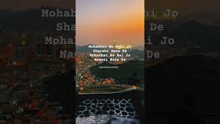 Mohabbat Wo Nahi Jo Sharabi Bana De islamicshorts islamicquotes allah shortsvideo [upl. by Barbette]