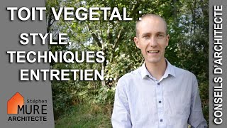 Toiture végétalisée  style techniques entretien [upl. by Nyltyak998]