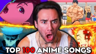 TOP 100 MOST STREAMED ANIME SONGS OF ALL TIME 🔥 REACTION [upl. by Rugen]