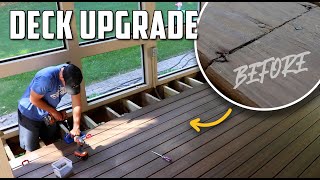 Replacing Old Wood Deck with Composite  Hidden Fasteners [upl. by Ann]