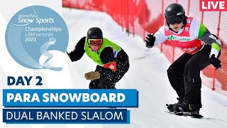 Lillehammer 2021  Para Snowboard  Dual Banked Slalom mw  WPSS Championships [upl. by Aicsila]