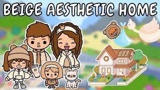 Beige Aesthetic 🪴🍼 Big Family Home 🤎 Toca Boca House Ideas 😍 TOCA GIRLZ [upl. by Hotze576]