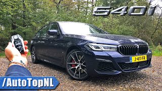 2021 BMW 540i G30 M Sport Edition REVIEW on AUTOBAHN NO SPEED LIMIT by AutoTopNL [upl. by Siberson]