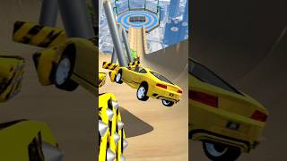 Golden Super Car Crashing 5  Mega Car Crash Simulator  shorts gaming mysterxgaming [upl. by Eninahpets555]