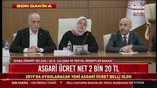 2019da uygulanacak asgari ücret belli oldu [upl. by Aicilev]