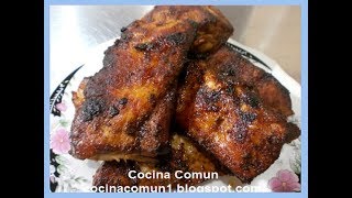 COSTILLAS DE CERDO FRITAS [upl. by Sulecram]