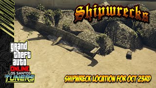 Shipwreck Location For Oct 23rd 2024  GTA 5 Online  Los Santos Tuners DLC [upl. by Ethben]