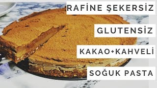 Kahveli Kakaolu Soğuk Pasta Çiğ Tiramisu  Vegan [upl. by Ahsetel828]