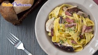 Pappardelle con speck e funghi porcini [upl. by Roxanne]