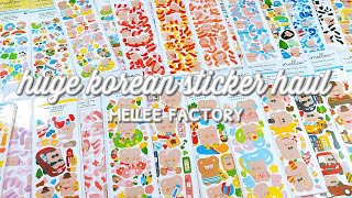 Huge Korean Sticker Haul  Pitapat Stationery Haul  Mellee Factory Ep2  Journaling Supplies [upl. by Egidius]