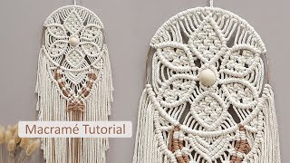 DIY Tutorial l How To Make Macramé Flower Pattern Wall Hanging Décor [upl. by Obel]