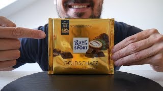 ASMR Dessert – Giant Ritter Sport Chocolate  Goldschatz [upl. by Amsirahc]