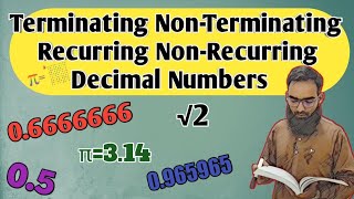 Terminating NonTerminating Recurring NonRecurring Decimal Numbers  physiochemathics Uk [upl. by Sadinoel574]