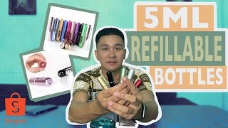 5ML REFILLABLE PERFUME BOTTLE SPRAY FROM SHOPEE ShopeeFinds Unboxing OnlineShopping refillable [upl. by Atoel]