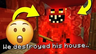 Destroying Evil Elmos home in Minecraft THIS MIGHT BE BAD [upl. by Leis]