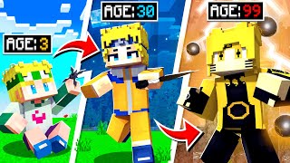 Upgrading NARUTO from NOOB to GOD in MINECRAFT [upl. by Afnin905]