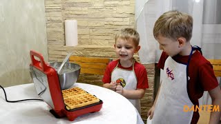 Бельгийские вафли рецепт How to make Belgian waffles [upl. by Ydderf]