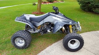 FULL THROTTLE on Quadzilla Suzuki Lt 500  Insane Speed [upl. by Cletus]