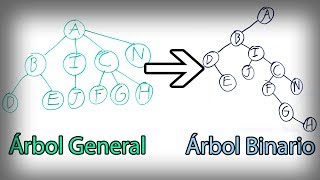 Convertir Árbol General a Binario  Estructuras de Datos [upl. by Annoeik]