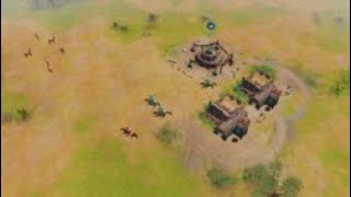 AOE 4 Mongol Build Order Fast Feudal Khan hunter Rush Season 8 [upl. by Rondi272]