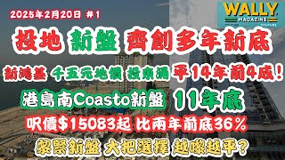 投地、新盤創拾多年新低！將來有平樓賣！新地1500呎價奪東涌地皮，平過14年前4成！新Coasto劈價開售，創11年新低！較2年前平36！ [upl. by Miru]