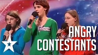 Acts With Attitude 5 Angriest Contestants on Got Talent HD [upl. by Crescin]