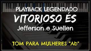 🎤 Vitorioso ÉS PLAYBACK LEGENDADO no Piano – TOM FEMININO “Ab” Gabriel Guedes by Niel Nascimento [upl. by Acinoda]