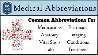 Medical Terminology List of Common Abbreviations Nursing USMLE [upl. by Collyer43]