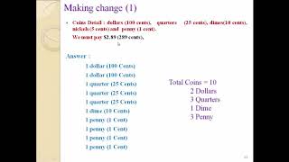 Making Change Problem Using Greedy Algorithm [upl. by Ejroj731]