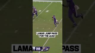 Lamar Jackson masterful jump pass for TD 🔥 shorts [upl. by Noitsirhc]